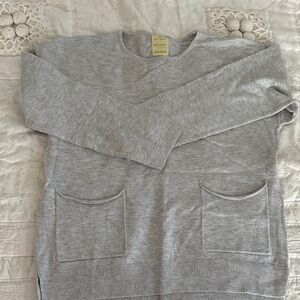 Zara Light Gray Crewneck girls Sweater
